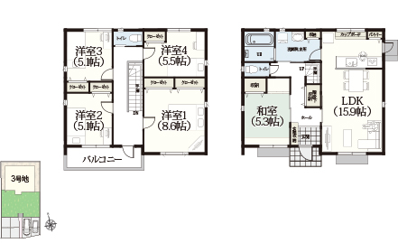 3号地の間取り
